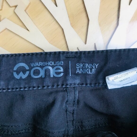 Warehouse One Black Skinny Ankle Jean Women size 30 - Picture 6 of 8